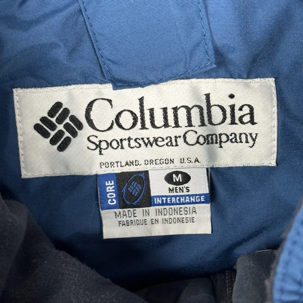 Columbia Challenge Series Interchange Jacket Mens Medium Blue Grey Colorblock